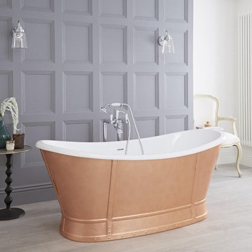Milano Cartmel Bronze Freestanding Double Ended Slipper Bath