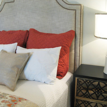 Shabby Chic Bedroom with a touch of color and blended styles