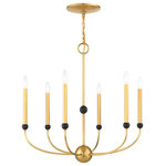 Livex Lighting - Livex Lighting 46316-08 Cortlandt - Six Light Chandelier - Illuminate your home with bright designs inspiredCortlandt Six Light  Natural Brass/BronzeUL: Suitable for damp locations Energy Star Qualified: n/a ADA Certified: n/a  *Number of Lights: Lamp: 6-*Wattage:60w Candelabra Base bulb(s) *Bulb Included:No *Bulb Type:Candelabra Base *Finish Type:Natural Brass/Bronze