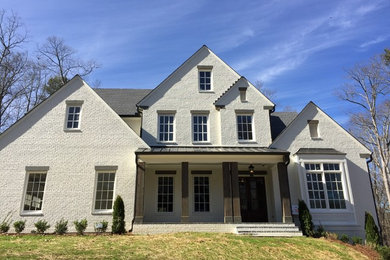 Example of a transitional exterior home design in Atlanta