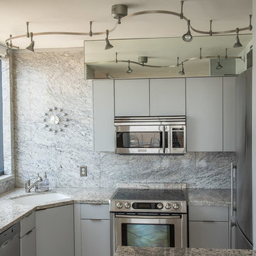 Modern Kitchen Update Done in a Fashion Grey Color