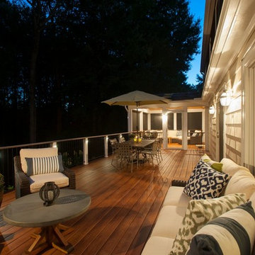 Design Builders mahogany screened porch & Zuri deck in Potomac MD