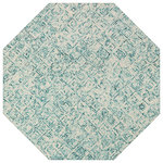 Dalyn Rugs - Dalyn Zoe ZZ1 Teal 10' x 10' Octagon Rug - Made from space dyed wool the Zoe Collection features cut and loop pile. Choose from 8 vibrant colors of hand-tufted diamond shaped patterns.