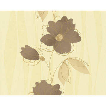 Modern Non-Woven Floral Wallpaper - DW151937044 Felicia Wallpaper, Roll
