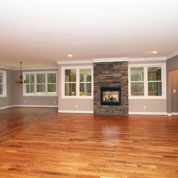 Two Sided Fireplace in Living Room