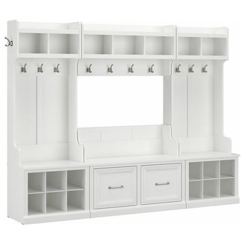 Woodland Full Entryway Storage Set with Doors in White Ash - Engineered Wood