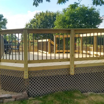 Multi Level Wood Deck in Plainfield, IL
