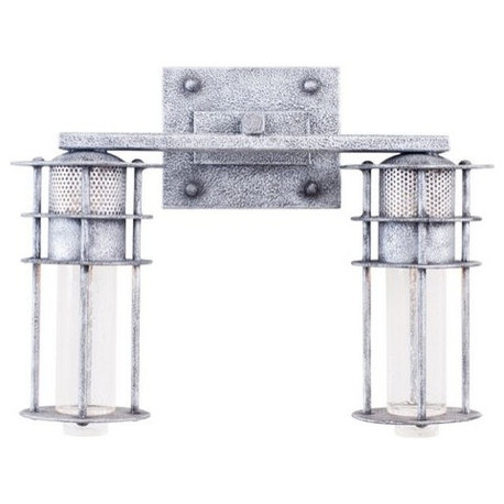 Kalco Anchorage 2 Light Bath Fixture, Rugged Iron