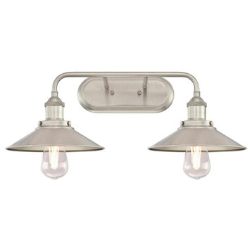 Westinghouse 6336300 MAGGIE 2 Light 22"W Wall Sconce - Brushed Nickel