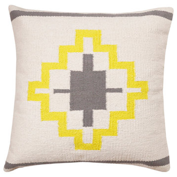 Southwestern Woven Geometric Medallion Throw Pillow, 20" x 20"