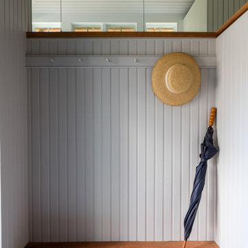Sophisticated Mudroom and Garage