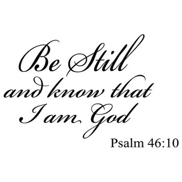 VWAQ Be Still and Know that I am God Psalm 46:10 Vinyl Wall Art Religious Home