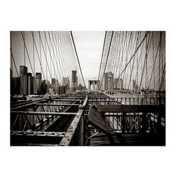 City Bridge Gallery-Wrapped Canvas Wall Art - Photographs