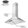 36" 380 CFM Ducted Island Range Hood with LED Lighting in Stainless Steel
