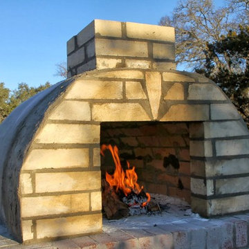 The Molina Family Wood Fired Brick Pizza Oven in Texas