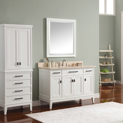 Avanity Madison 49 in. Vanity in White finish with Galala Beige Marble Top - Products