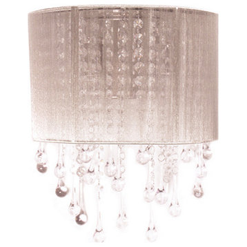 Beverly Dr. 2-Light Wall Sconce in Taupe Silk String