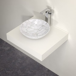 LUSSO STONE ITALIA CARRARA FREESTANDING MARBLE BASIN 400 - Products