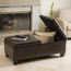 GDF Studio Alpine Leather Storage Ottoman Coffee Table