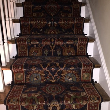 Residential Stair Runner and Stair Rods