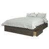 Nexera 375444 Full Size Storage Platform Bed, 3-Drawer, Bark Gray