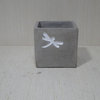 Dragonfly Concrete Square Pot Planter, Set of 2