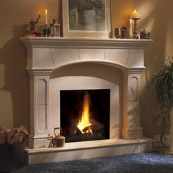 Hanover Stone Fireplace Mantel - Indoor Fireplaces