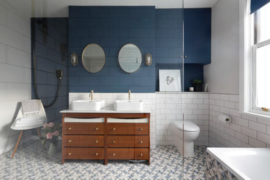 This is an example of a contemporary bathroom in Sussex.