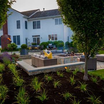 Bluestone Patio Design in Backyard