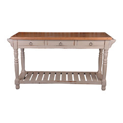 Sunset Trading Cottage Kitchen Island Sideboard - Kitchen Islands And Kitchen Carts