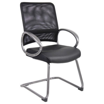 Boss Office Products Mesh Guest Chair in Black