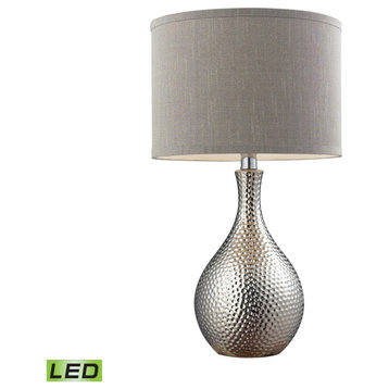 Elk Lighting D124-LED Hammered Chrome Lamp Chrome
