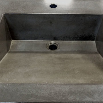 Custom Cast Concrete Vanity Top w/ Integral Sink