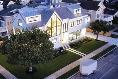 Example of a minimalist exterior home design in Philadelphia