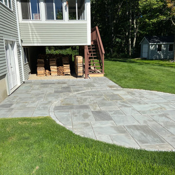 Bluestone Patio with Granite Steps