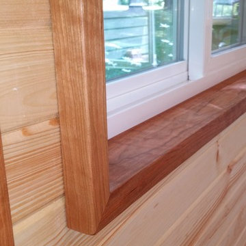 Natural wood sunroom