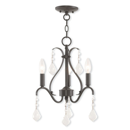 Caterina 3 Light English Bronze Mini Chandelier (40843-92)