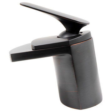 Novatto Wave Single Lever Waterfall Bathroom Faucet, Oil Rubbed Bronze