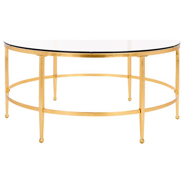 Safavieh Couture Edmund Cocktail Table, Antique Gold