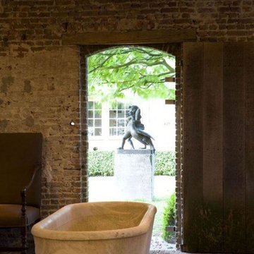 Patio layout showcasing our unique stone elements in architectural settings.