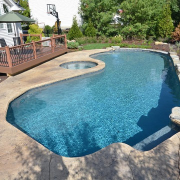 In Ground Swimming Pool with Flush Spa