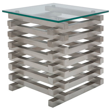 Stacked Side Table Stainless Steel