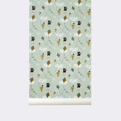Kite Wallpaper - Mint - Picture Frames