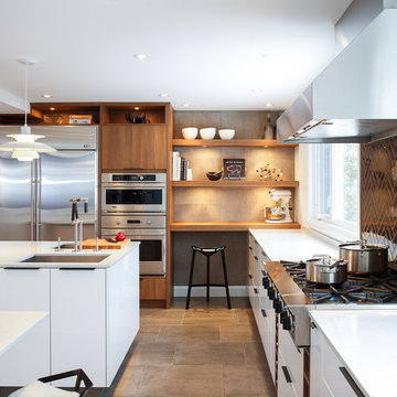 Modern White Kitchen by Astro Design. Ottawa