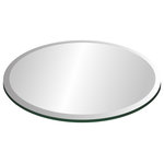 Spancraft - 56" Round Glass Top 1/2" Thick With 1" Bevel Edge - This 56" Round Glass Top 1/2" Thick - 1" Bevel Edge is made of the finest quality furniture glass. Each glass top includes free bumpons to place between the glass and base of the table. They are expertly packed and individually cartoned with Styrofoam to protect from breakage during transit. This glass top is perfect to use as a replacement glass or use to create a beautiful accent table, glass end table or nightstand.
