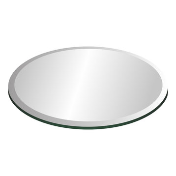 52" Round Glass Top 1/2" Thick With 1" Bevel Edge