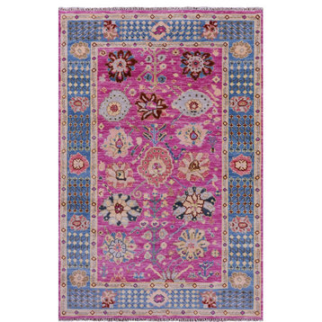 Turkish Oushak Hand Knotted Wool Rug 5' 2" X 8' 1" - Q15353