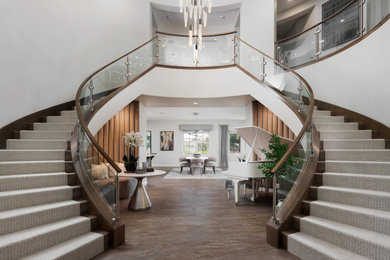 Inspiration for a contemporary staircase remodel in Orange County