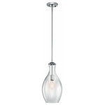 Kichler Lighting - Kichler Lighting 42047CH Everly, 8.75" One Light Pendant, Chrome - The Everly 17.75 inch one light hour glass shapedEverly 8.75 Inch One Chrome Clear Glass *UL Approved: YES Energy Star Qualified: n/a ADA Certified: n/a  *Number of Lights: 1-*Wattage:100w G9 bulb(s) *Bulb Included:No *Bulb Type:G9 *Finish Type:Chrome