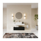 Helix Bathroom Vanity, Black, 36", Single Sink, Wall Mount